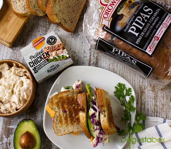 Sándwich Oroweat con Pulled Chicken - Colaboración Degustabox